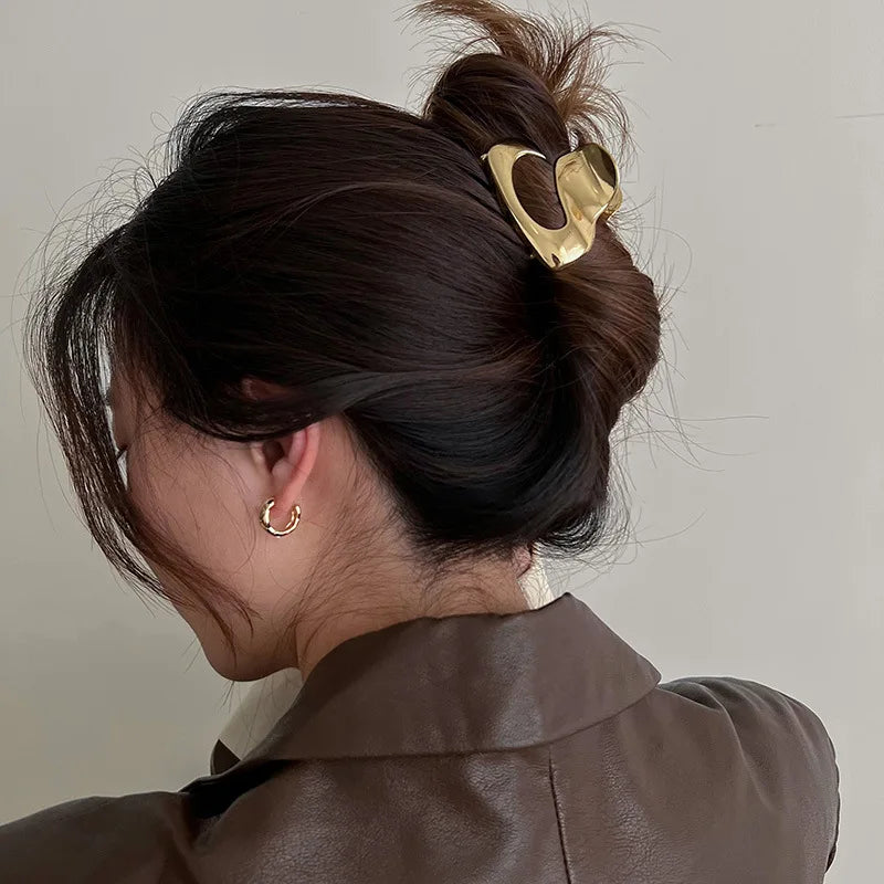 2024 New Vintage Ribbon Bow Hair Claws Exquisite Metal Hair Clip Clasp Hairpins For Women Hair Accessories Barrettes Shark Clips